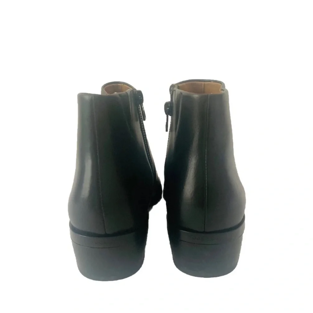 Coach Montana Black Leather Ankle Boots Women Sz 9 Quiet Luxury Academia Preppy